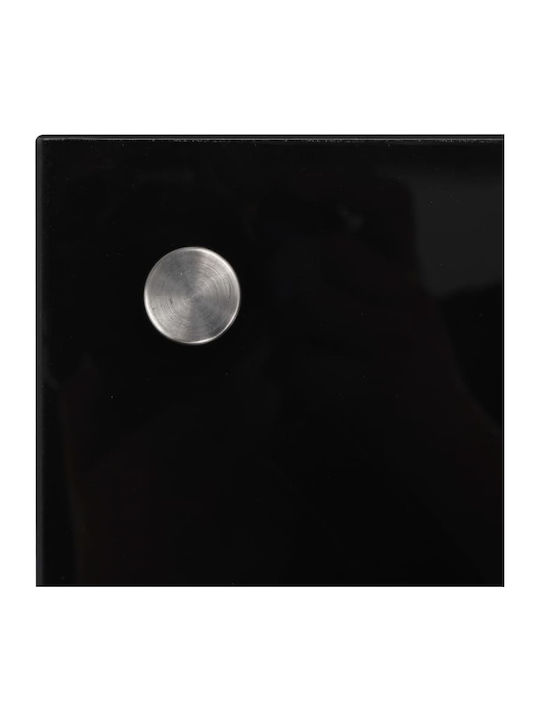 vidaXL Rectangular Back Made of Glass in Black Colour 80x60cm 249486