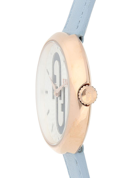 Furla Cosy Damen Uhr mit Blau Lederarmband
