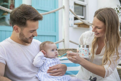 Miniland Baby Set mit Gabel Picneat aus Kunststoff in Hülle Coral 3Stück