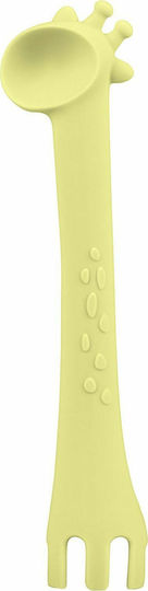 Kikka Boo Baby Löffel Giraffe aus Silikon Yellow