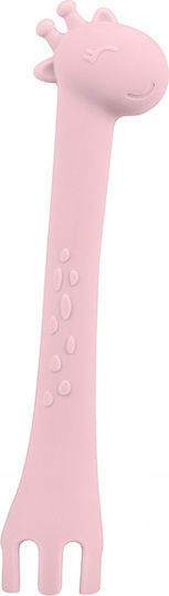 Kikka Boo Baby Spoon Giraffe made of Silicone Pink