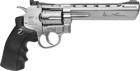 Asg Αεροβόλο Πιστόλι CO2 Dan Wesson 6'' Revolver Silver Pellet Airgun Μεταλλικό 4.5mm