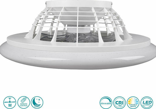 Trio Lighting Stralsund Deckenventilator 50cm mit Leuchte Titan