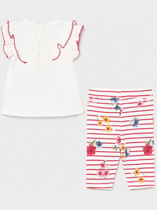 Mayoral Kids Set with Leggings Summer 2pcs White