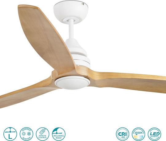Faro Barcelona Alo 33727 Ceiling Fan 152cm with Light and Remote Control  Brown | Skroutz.mt