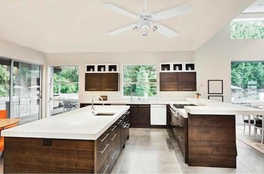 Westinghouse Princess Euro Ceiling Fan 105cm with Light Fixture White/Beech
