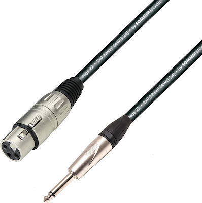 Prostage Kabel XLR-Buchse - 6,3mm Stecker Schwarz 2m (BFT-02)