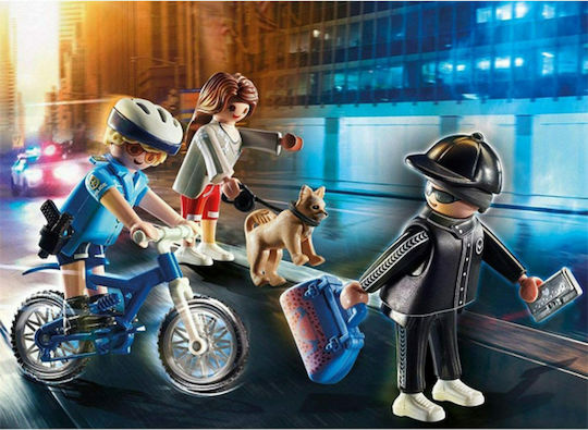 Playmobil City Action Police Bicycle with Thief for 4-10 years old