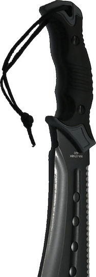 AlpinPro Bombardier Machete Black in Sheath