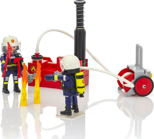 Playmobil Stadt Aktion Feuerwehrleute mit Wasserpumpe für 4+ Jahre Jahre