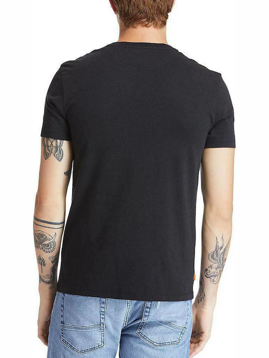 Timberland Dunstan River Ανδρικό T-shirt Μαύρο Με Λογότυπο