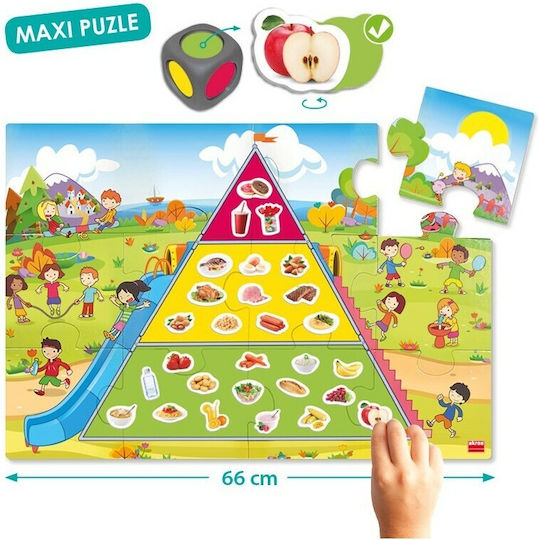 Akros The Healthy Eating Pyramid Εκπαιδευτικό Παιχνίδι Γνώσεων για 3-8 Ετών