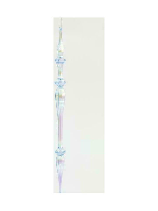 Weihnachtsbaumschmuck Stalaktit Kunststoff Blau 0.33x30.48cm