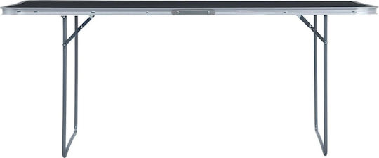 vidaXL Tabelul Aluminiu pentru Camping Pliabil 240x60cm Gri