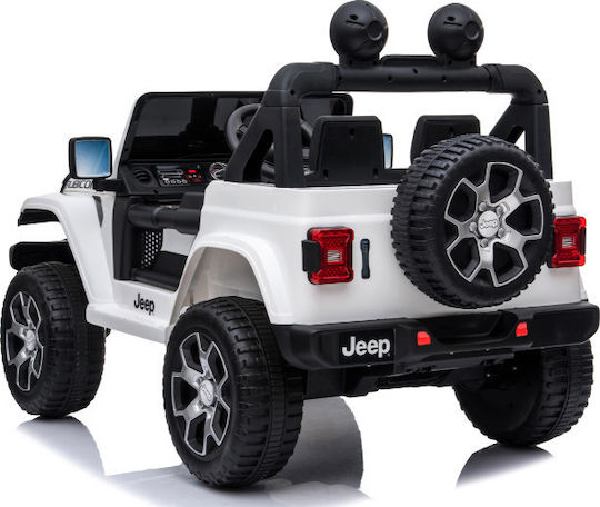 Wrangler Rubicon Kids Electric Car Two Seater with Remote Control Licensed 12 Volt White