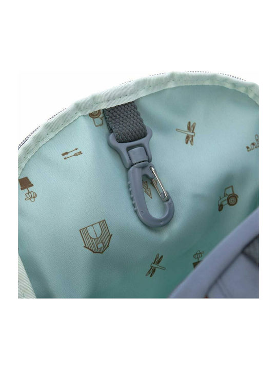 Laessig Adventure Tractor School Backpack Kindergarten With Water Bottle Holder Blue 24 x 16 x 27cm