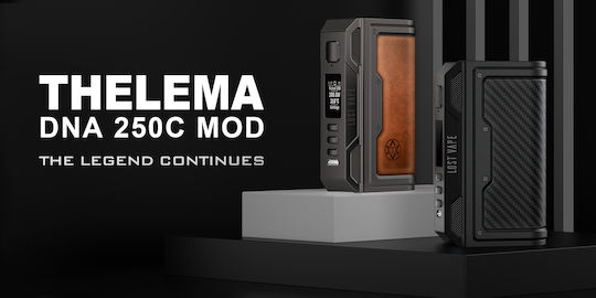 Lost Vape Box Mod Thelema DNA250C 200W Carbon Fiber Silver