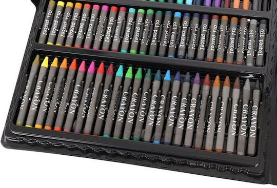 Maaleo Painting Set in Case Colouring Set 168pcs with Carrying Case Black 39x3.5x33 cm. 39x33cm 168pcs