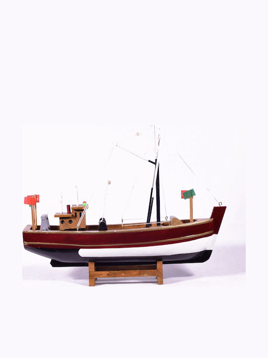 Barca De Pescuit Barcă De Crăciun Barca De Pescuit Lemn 32x28cm