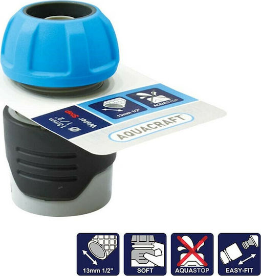 Aquacraft Soft touch 552015 Quick Connector Water Pipe 13mm Light Blue