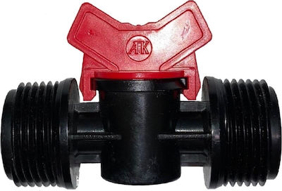 Palaplast 3156/0303 Connection Pipe Valve with Switch and Male-Male Thread 25.4mm