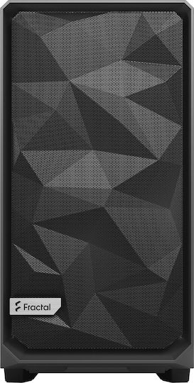 Fractal Design Meshify 2 Light Tempered Glass Gaming Midi-Turm Computergehäuse mit Seitenfenster Grau