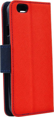 Fancy Synthetic Leather Wallet Red (Huawei P30 Pro)