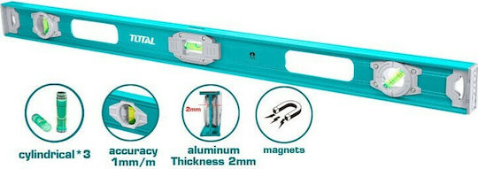 Total TMT210026 Spirit Level Aluminum Magnetic 100cm with 3 Eyes