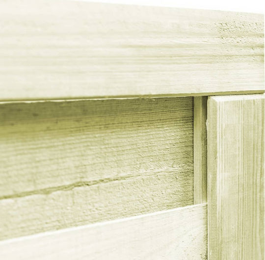 vidaXL Fence Gate Green from Impregnated Pine Wood Wooden Fence Gate in Beige Color 1.25x1.0m