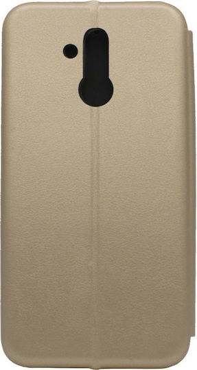 Forcell Elegance Buchen Sie Synthetisches Leder Gold (Huawei Mate 20 Lite)