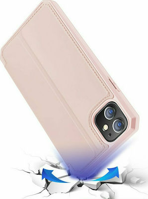 Dux Ducis Skin Pro Carte Piele artificială Roz (iPhone 12 / 12 Pro)