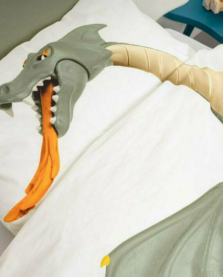 Snurk Dragon Kids Duvet Cover Single Green 140x200cm