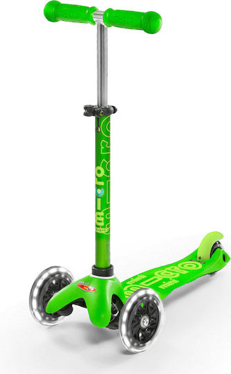 Micro Kids Scooter Mini Deluxe Led 3-Wheel for 2-5 Years Green