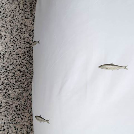 Snurk Arctic Friends Set Kids Duvet Cover Single with Pillowcase White 140x200cm