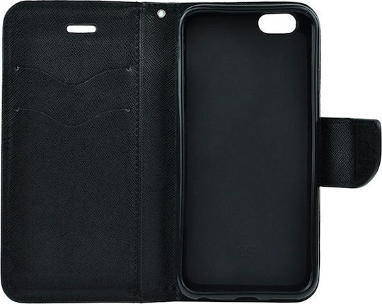 Fancy Brieftasche Synthetisches Leder Schwarz (Xiaomi Mi 8 Lite)