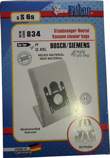 Euro Filter SS 6 S Σακούλες Σκούπας 5τμχ Συμβατή με Σκούπα Bosch / Siemens