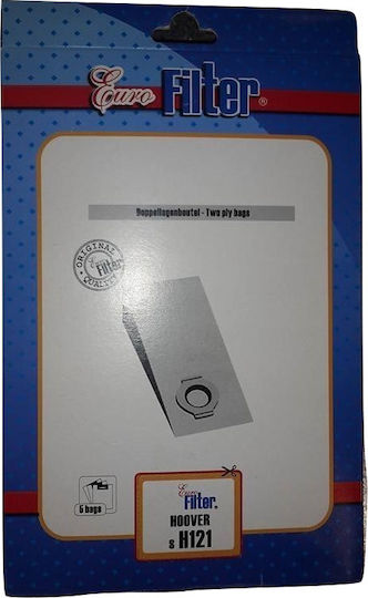 Euro Filter SH 121 Vacuum Cleaner Bags 5pcs Compatible with Hoover Vacuum Cleaner