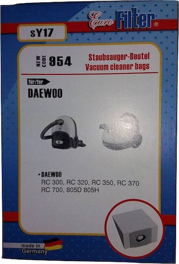 Euro Filter SY 17 Vacuum Cleaner Bags 5pcs Compatible with Vacuum Cleaner Daewoo