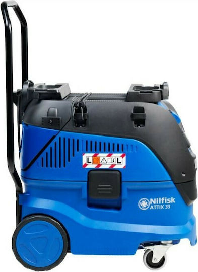 Nilfisk Attix 33-2L IC Mobile Σκούπα Υγρών / Στερεών 1400W με Πλαστικό Κάδο 30lt