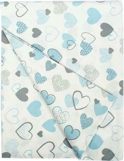 Dimcol Hearts Детски калъф за възглавница от 100% памук 50x70бр 08 Blue