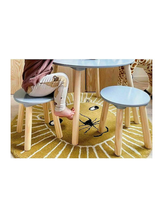 Kinder Tischset mit Stühlen aus Holz Gray Jabadabado