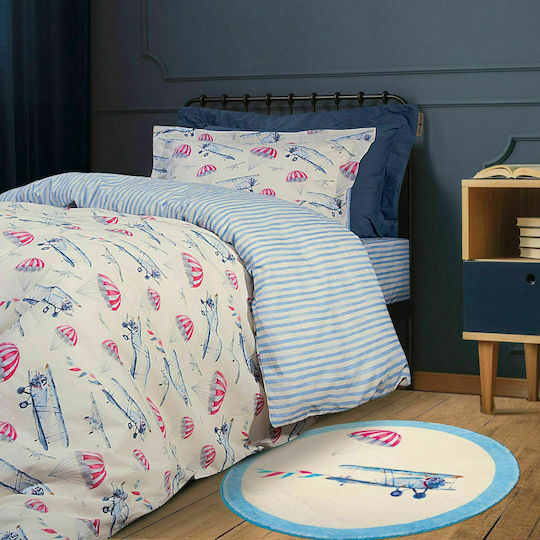 Greenwich Polo Club 3009 Kinder Teppich Mehrfarbig Rund mit Durchmesser 120cm