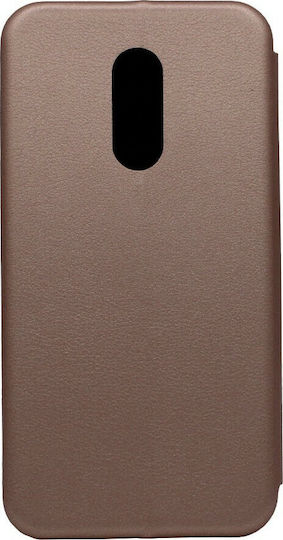 ` Book Δερματίνης Ροζ Χρυσό (Redmi 5 Plus)