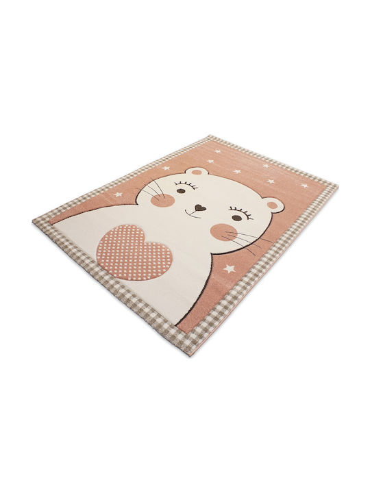 Tzikas Carpets 18648-055 Kinder Teppich Rosa 133x190cm Dicke 13mm