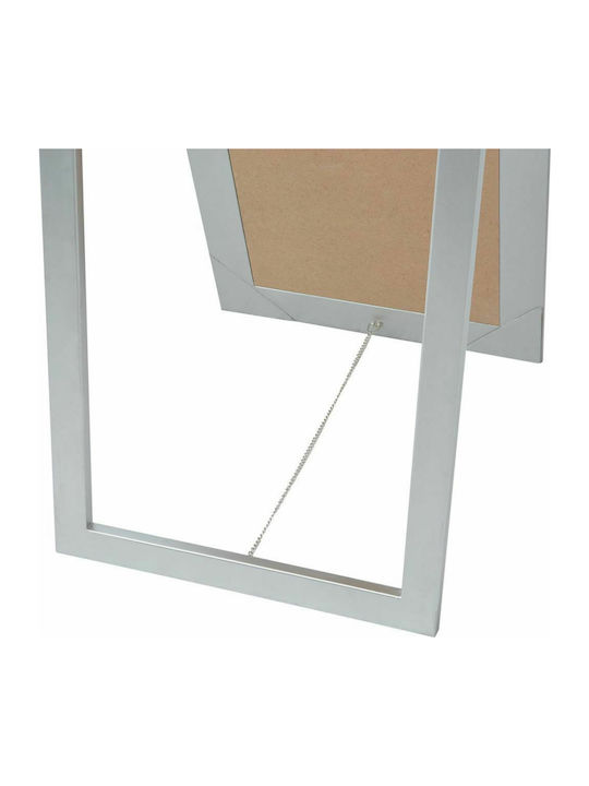 vidaXL Καθρέπτης με Ασημί Ξύλινο Πλαίσιο 160x40cm