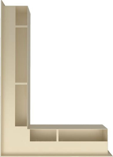 Kratki Corner Fireplace Air Shutter Beige 76.6x54.7x9cm
