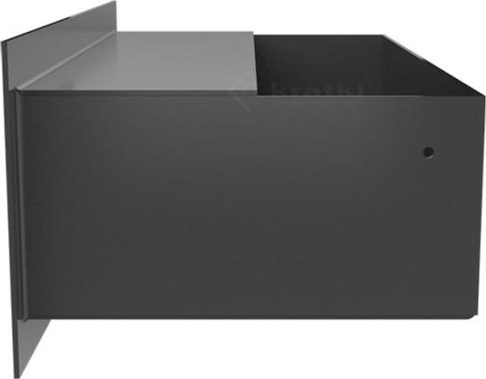 Kratki Ορθογώνια Περσίδα Τζακιού 40x9cm Γκρι