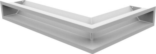 Kratki Γωνιακή Περσίδα Τζακιού 40x60x9cm Λευκή