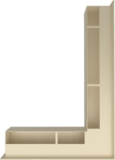 Kratki Γωνιακή Περσίδα Τζακιού 76.6x54.7x9cm Μπεζ