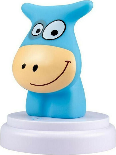 Alecto Baby LED Kinder Dekorative Lampe Naughty Cow Blau 12x12x15εκ.